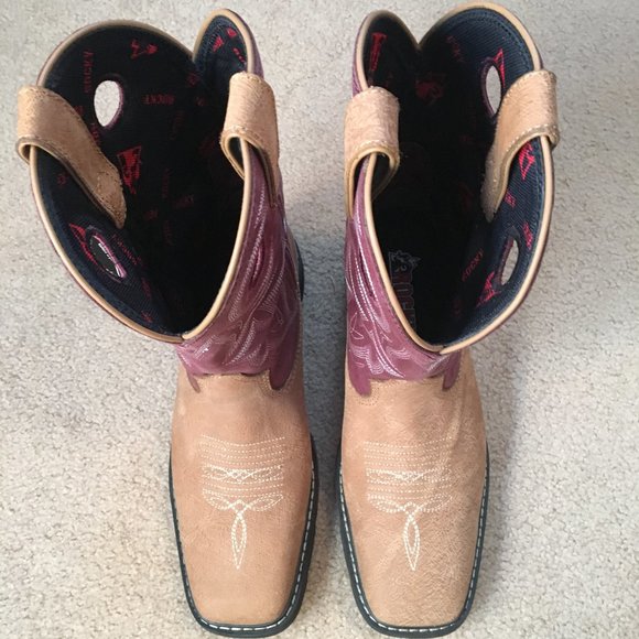 Rocky Mountain Women's Farmstead Boot Purple/Brown NWT - Picture 8 of 11